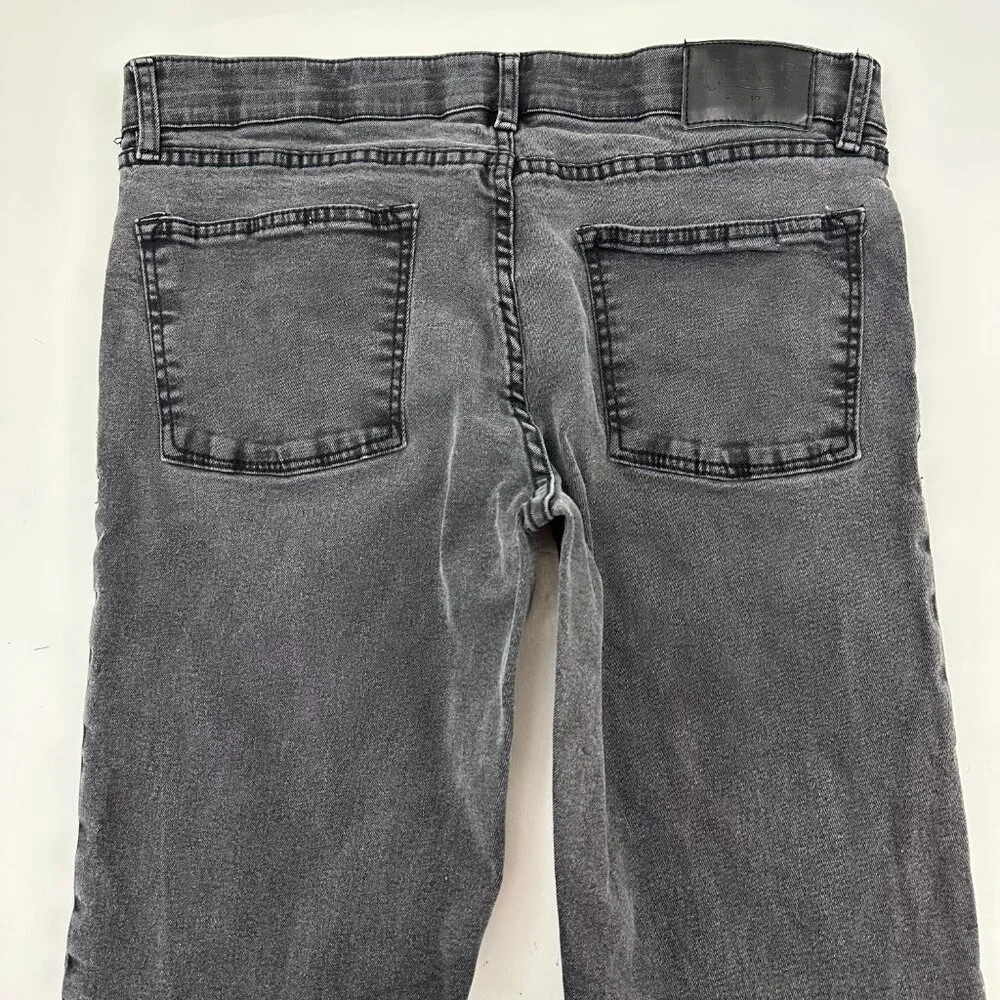 Chaps Jeans Mens 34x30 Black Slim Straight Denim‎ Pant